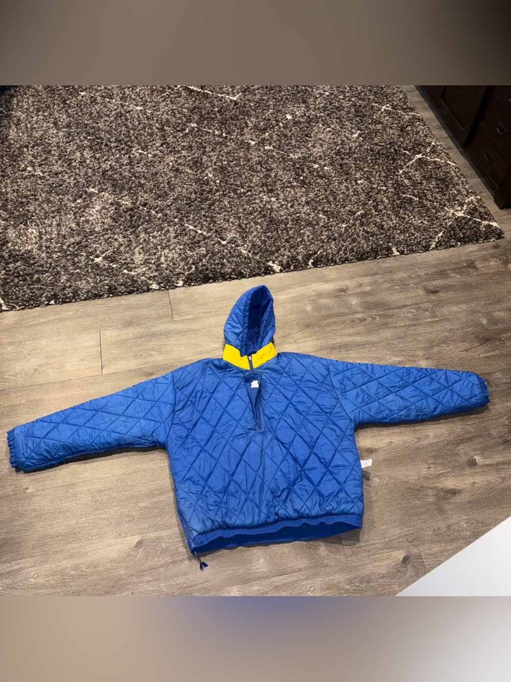 Vintage 90s Starter Golden State Warriors Pullover Puffer Jacket XXL & Hat RARE - Picture 14 of 16